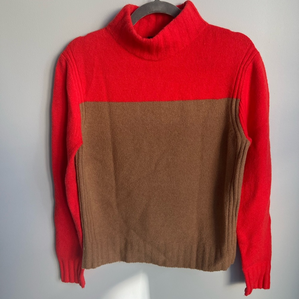 Jcrew Colorblock Turtleneck Sweater - image 1